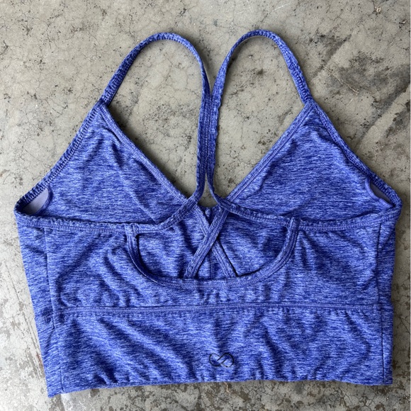CALIA by Carrie Underwood Other - CALIA Heathered Blue Strappy Back Sports Bra Activewear Women’s Medium